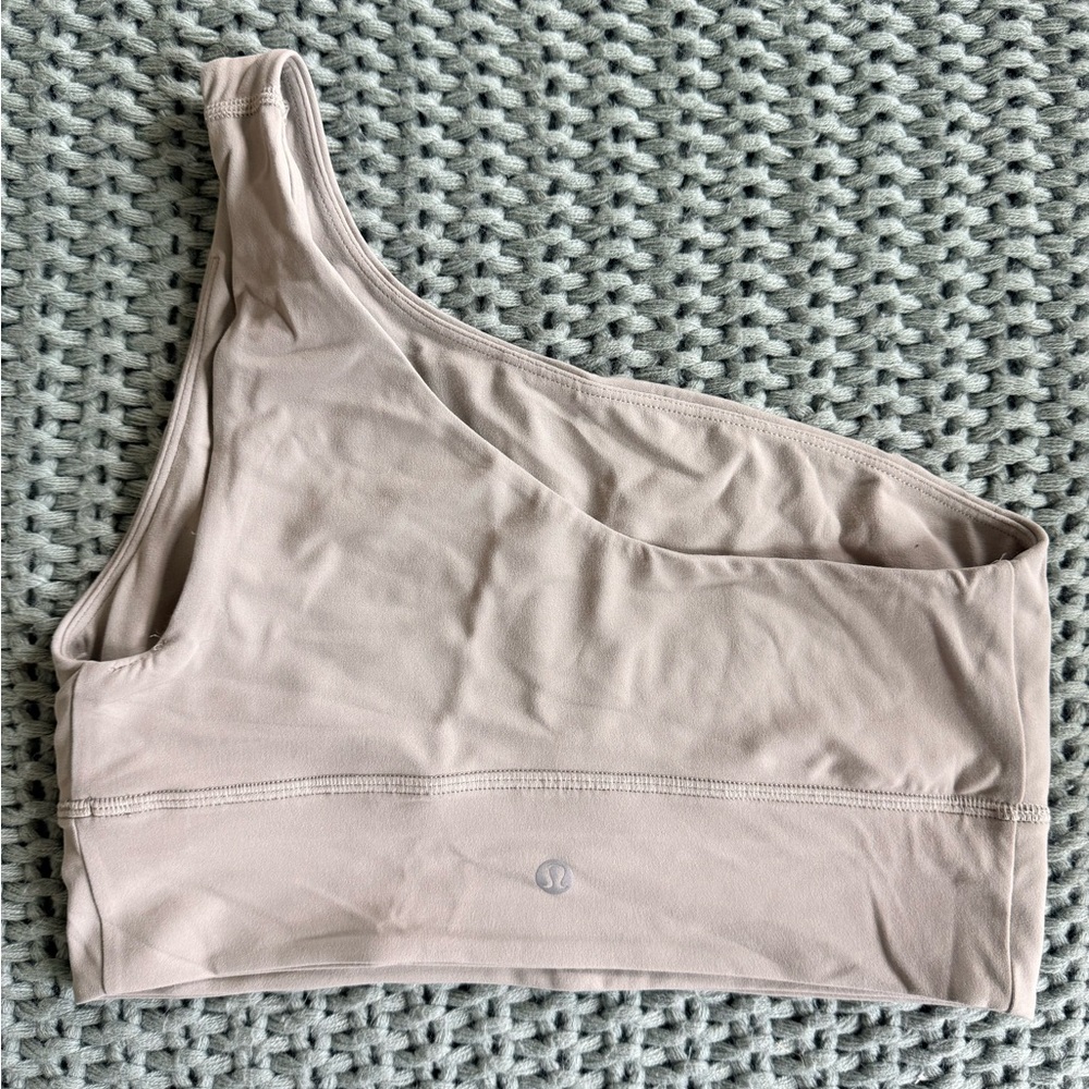 Lululemon One-Shoulder Taupe Sports Bra